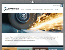 Tablet Screenshot of crownwest.ca